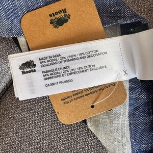 Roots Navy and Cream Fabric